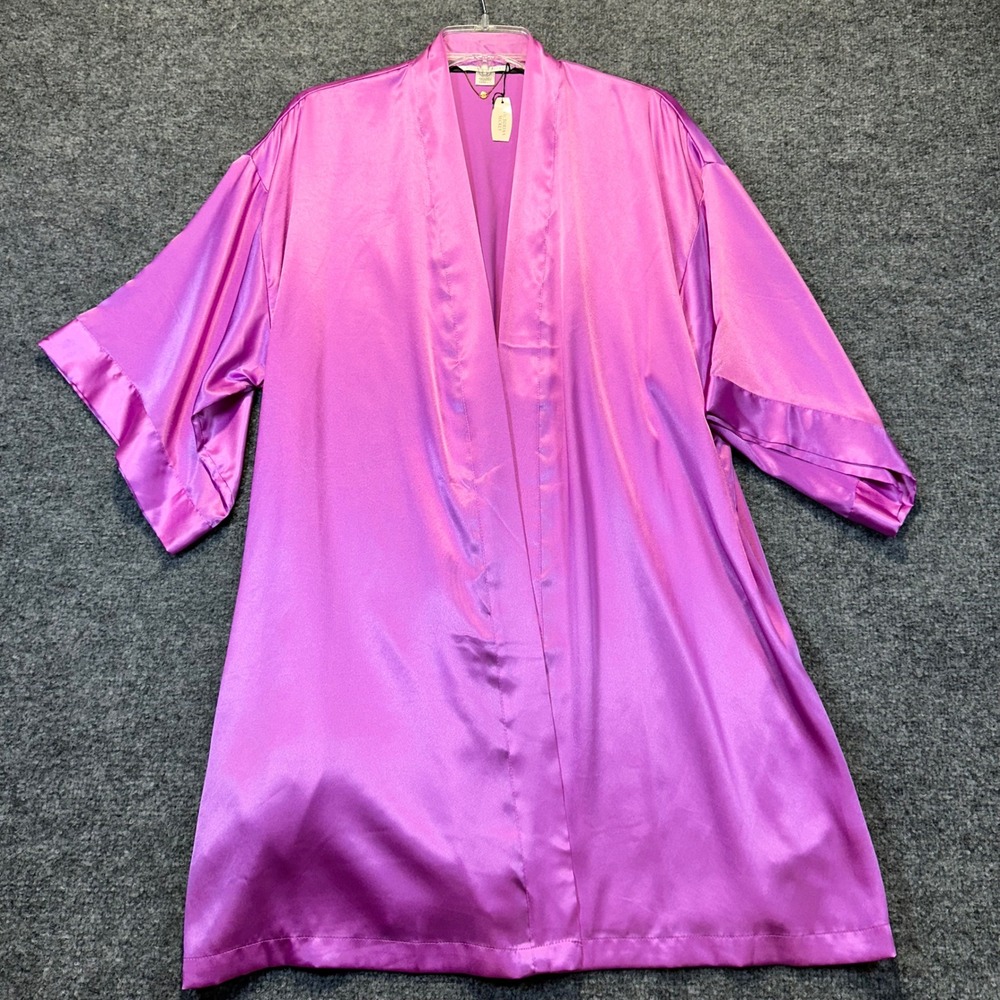New Victoria's Secret Robe Womens M/L Pink Satin Silky Kimono Loungewear Luxury